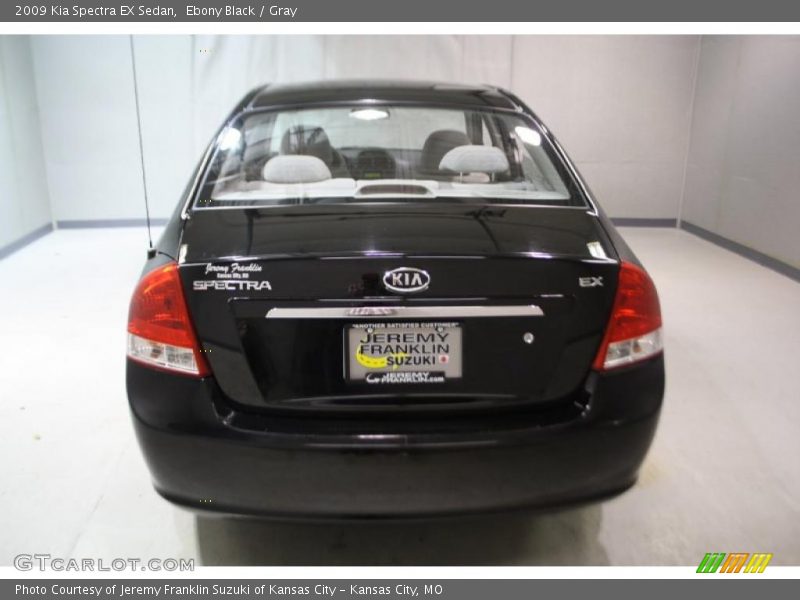 Ebony Black / Gray 2009 Kia Spectra EX Sedan