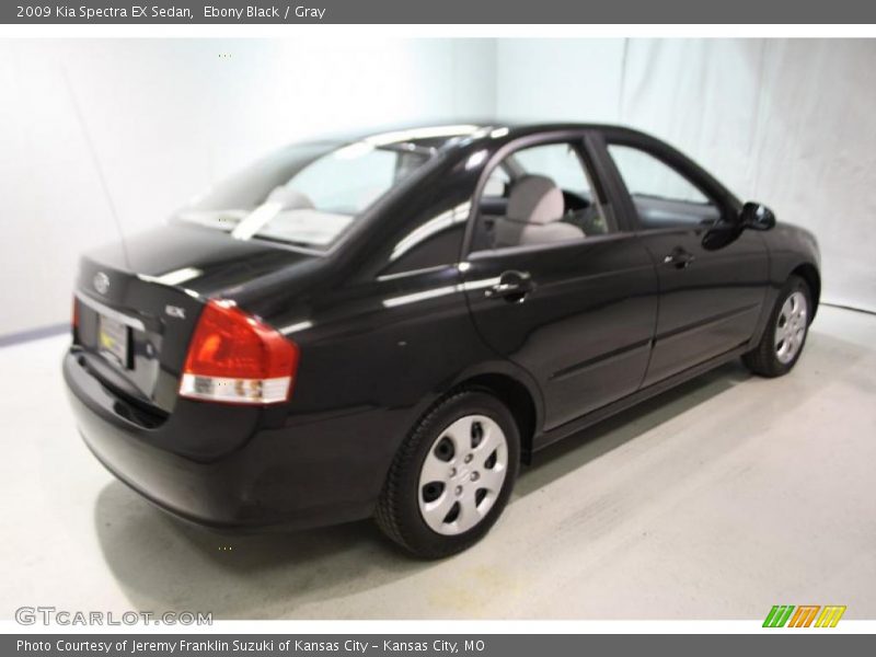 Ebony Black / Gray 2009 Kia Spectra EX Sedan