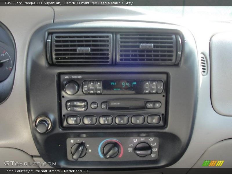 Electric Currant Red Pearl Metallic / Gray 1996 Ford Ranger XLT SuperCab