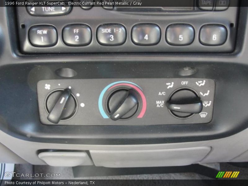 Electric Currant Red Pearl Metallic / Gray 1996 Ford Ranger XLT SuperCab