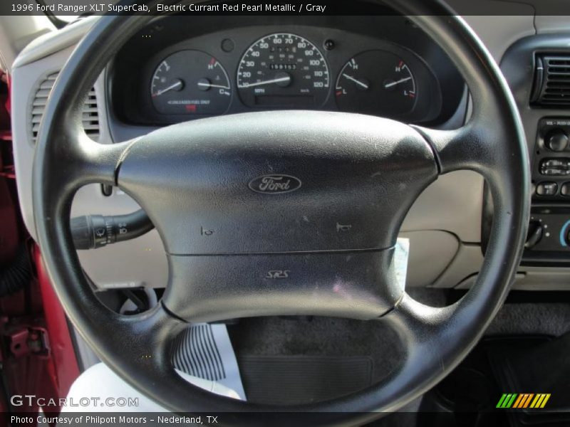 Electric Currant Red Pearl Metallic / Gray 1996 Ford Ranger XLT SuperCab