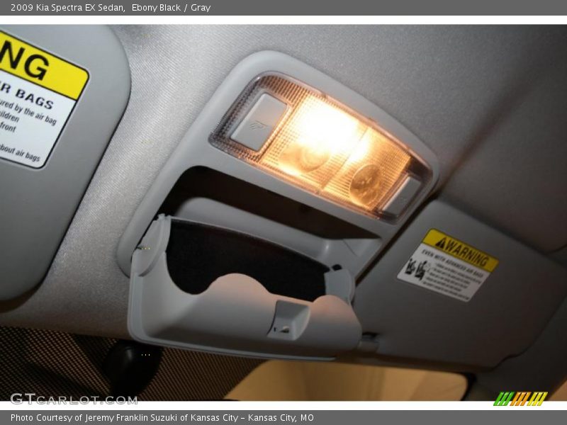 Ebony Black / Gray 2009 Kia Spectra EX Sedan