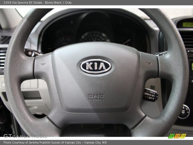 Ebony Black / Gray 2009 Kia Spectra EX Sedan