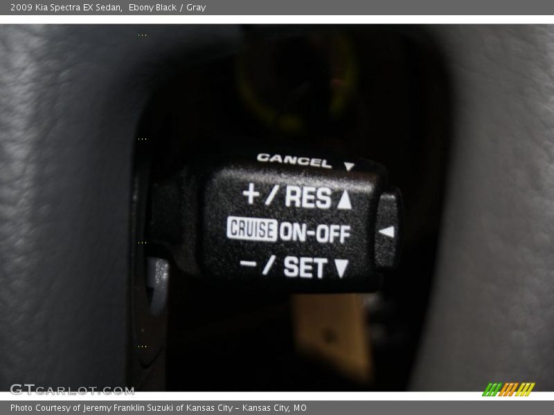Ebony Black / Gray 2009 Kia Spectra EX Sedan