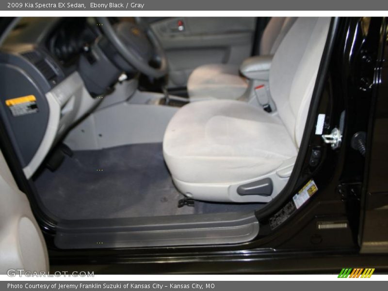 Ebony Black / Gray 2009 Kia Spectra EX Sedan