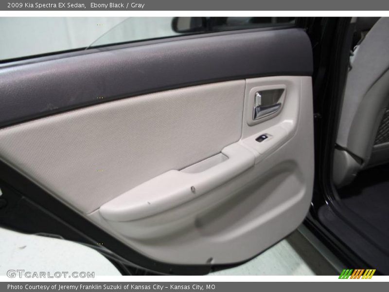Ebony Black / Gray 2009 Kia Spectra EX Sedan