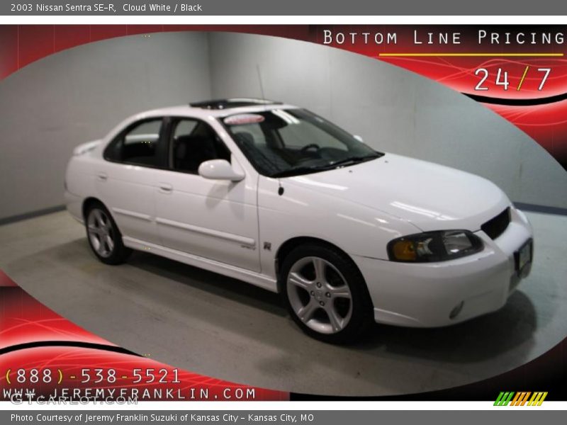 Cloud White / Black 2003 Nissan Sentra SE-R