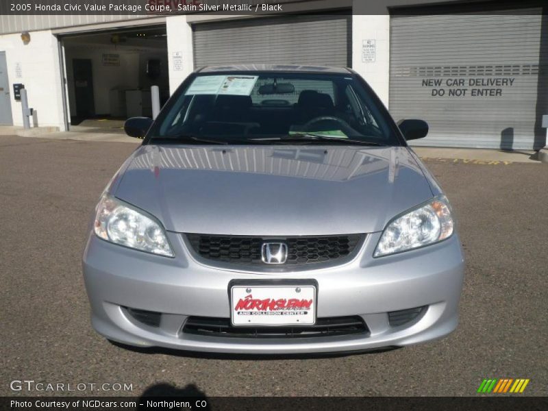 Satin Silver Metallic / Black 2005 Honda Civic Value Package Coupe