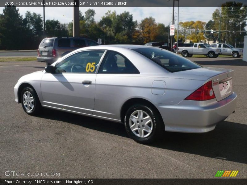 Satin Silver Metallic / Black 2005 Honda Civic Value Package Coupe