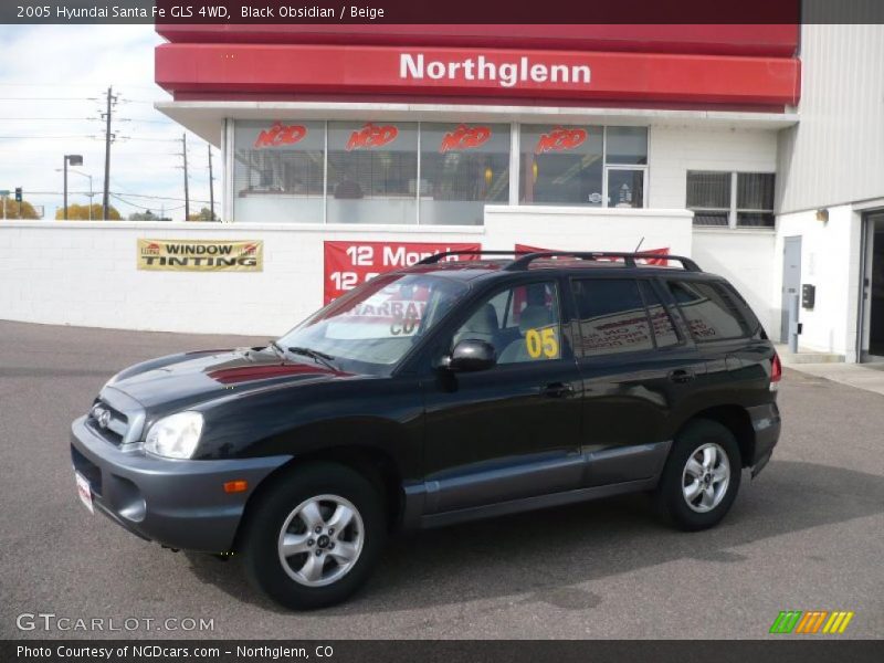 Black Obsidian / Beige 2005 Hyundai Santa Fe GLS 4WD