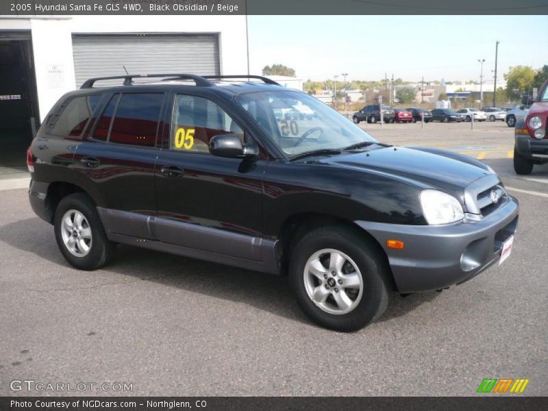 Black Obsidian / Beige 2005 Hyundai Santa Fe GLS 4WD