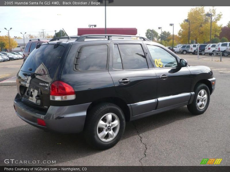 Black Obsidian / Beige 2005 Hyundai Santa Fe GLS 4WD