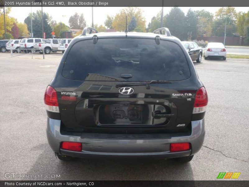 Black Obsidian / Beige 2005 Hyundai Santa Fe GLS 4WD