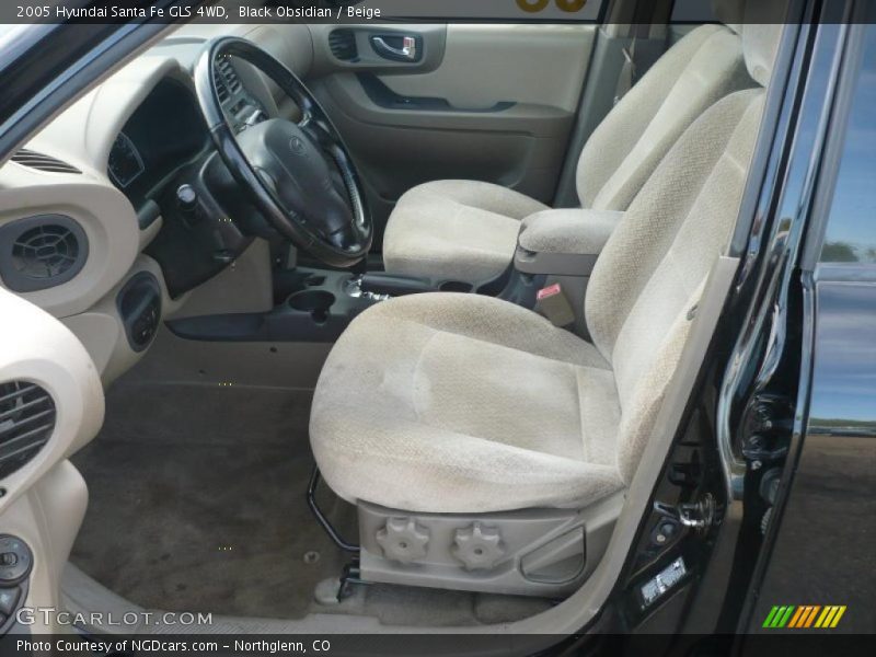 Black Obsidian / Beige 2005 Hyundai Santa Fe GLS 4WD