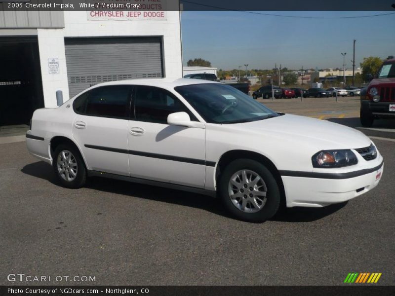 White / Medium Gray 2005 Chevrolet Impala