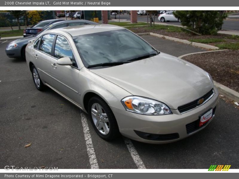 Gold Mist Metallic / Neutral Beige 2008 Chevrolet Impala LT