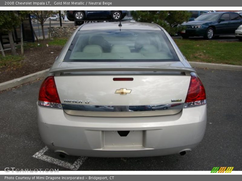 Gold Mist Metallic / Neutral Beige 2008 Chevrolet Impala LT