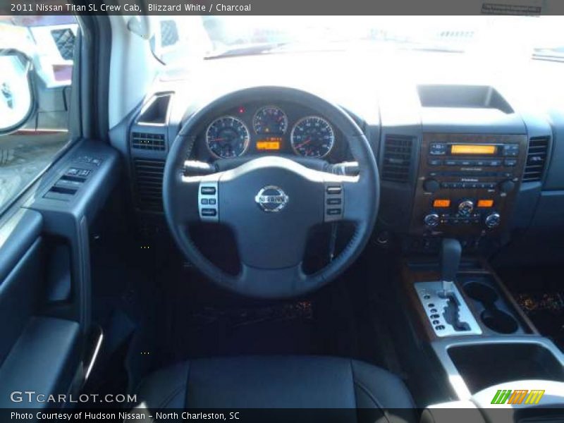 Blizzard White / Charcoal 2011 Nissan Titan SL Crew Cab