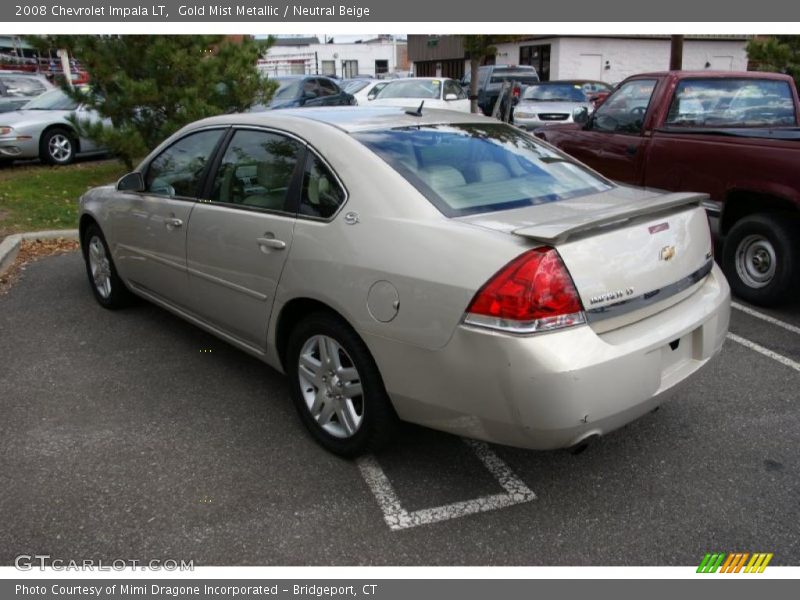 Gold Mist Metallic / Neutral Beige 2008 Chevrolet Impala LT