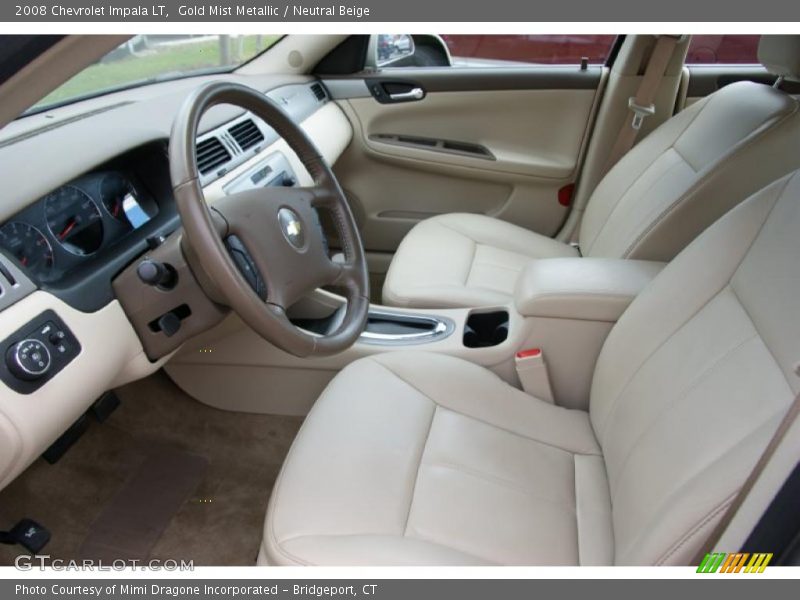 Gold Mist Metallic / Neutral Beige 2008 Chevrolet Impala LT