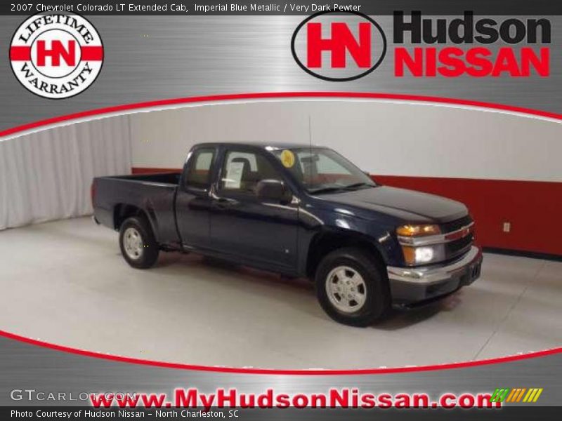 Imperial Blue Metallic / Very Dark Pewter 2007 Chevrolet Colorado LT Extended Cab