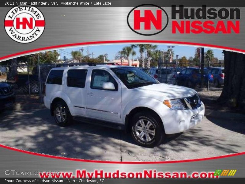 Avalanche White / Cafe Latte 2011 Nissan Pathfinder Silver