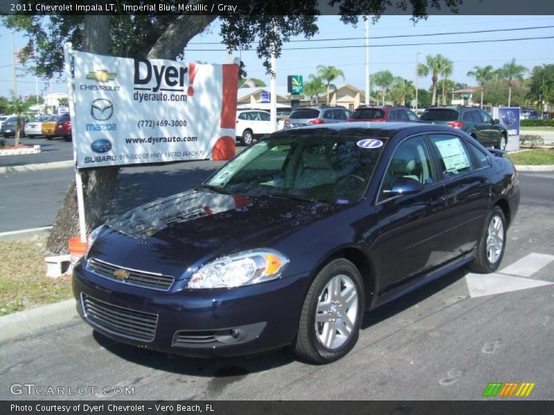 Imperial Blue Metallic / Gray 2011 Chevrolet Impala LT