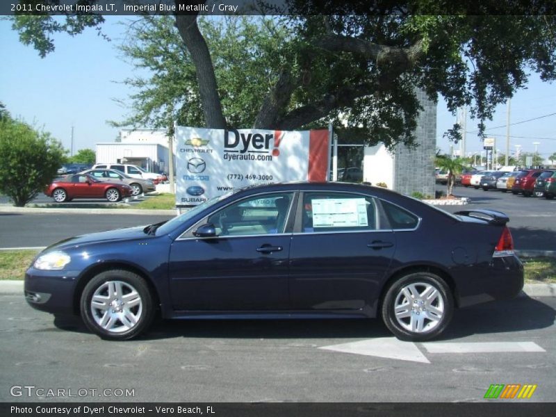 Imperial Blue Metallic / Gray 2011 Chevrolet Impala LT
