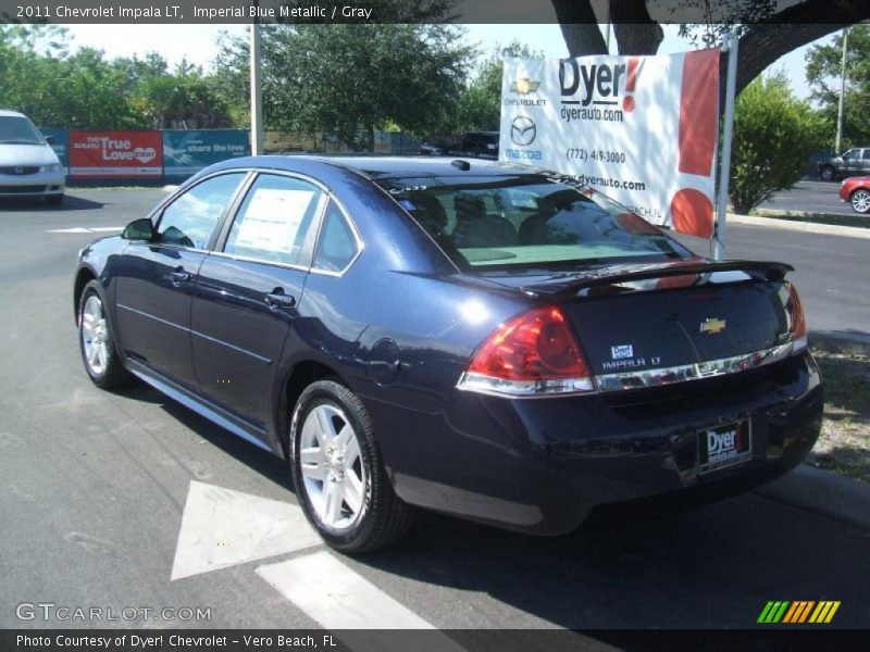 Imperial Blue Metallic / Gray 2011 Chevrolet Impala LT
