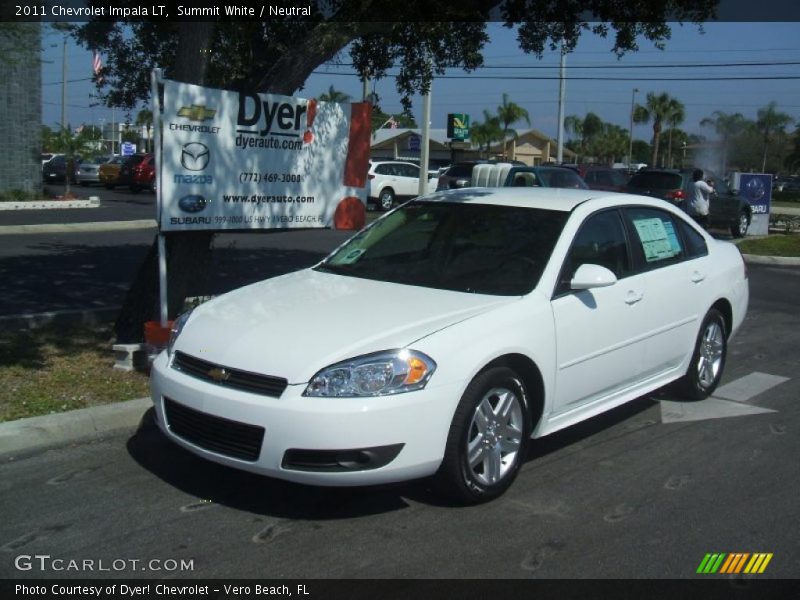 Summit White / Neutral 2011 Chevrolet Impala LT