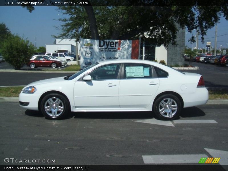 Summit White / Neutral 2011 Chevrolet Impala LT