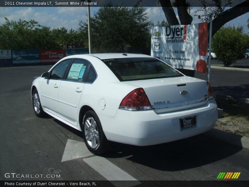 Summit White / Neutral 2011 Chevrolet Impala LT