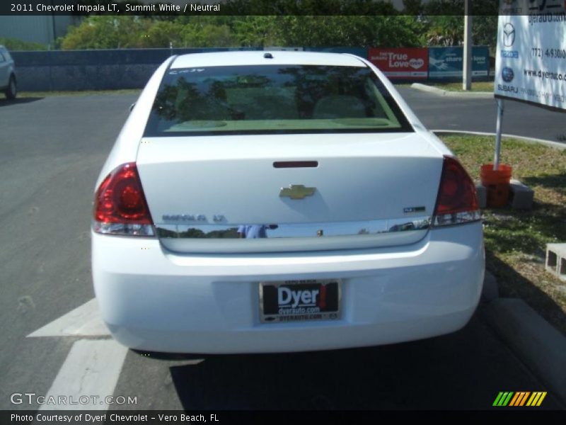 Summit White / Neutral 2011 Chevrolet Impala LT
