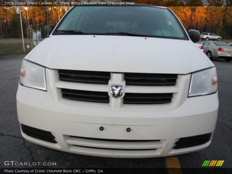 Stone White / Medium Slate Gray/Light Shale 2009 Dodge Grand Caravan SE