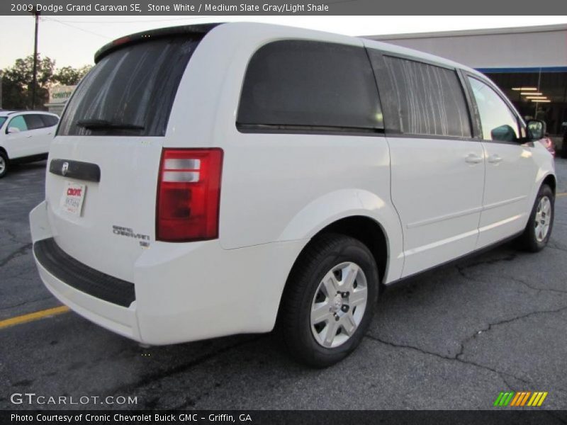 Stone White / Medium Slate Gray/Light Shale 2009 Dodge Grand Caravan SE