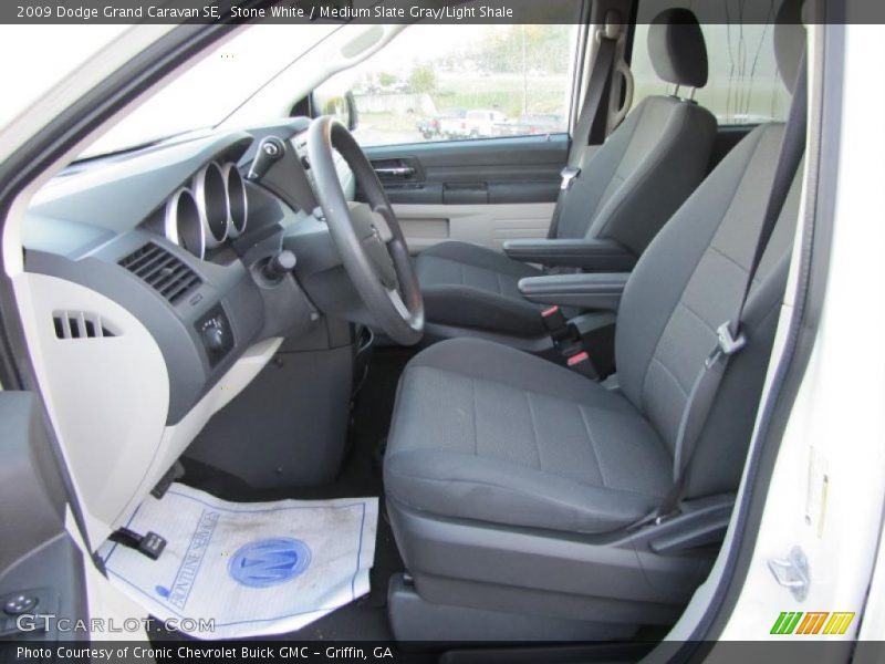 Stone White / Medium Slate Gray/Light Shale 2009 Dodge Grand Caravan SE