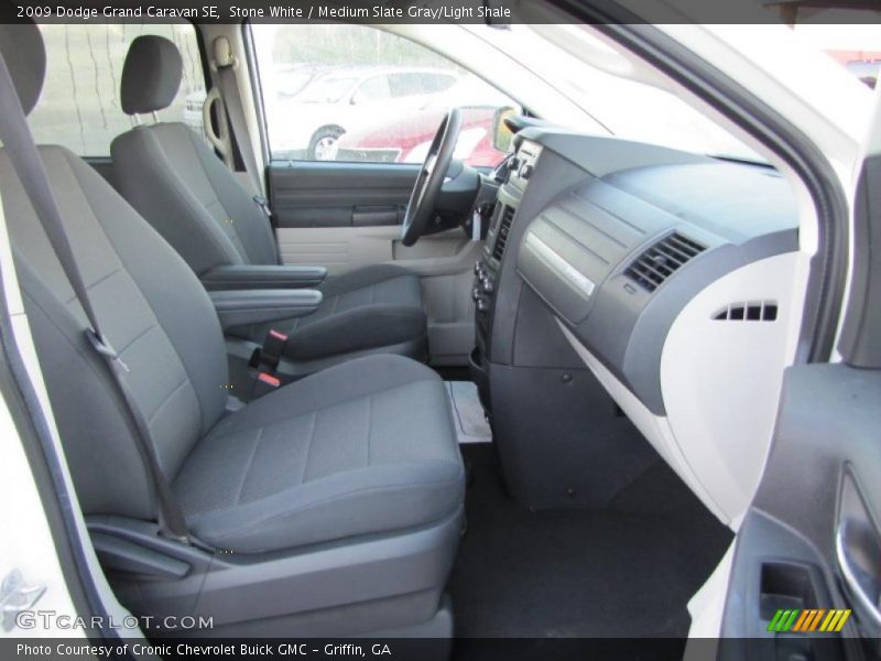 Stone White / Medium Slate Gray/Light Shale 2009 Dodge Grand Caravan SE