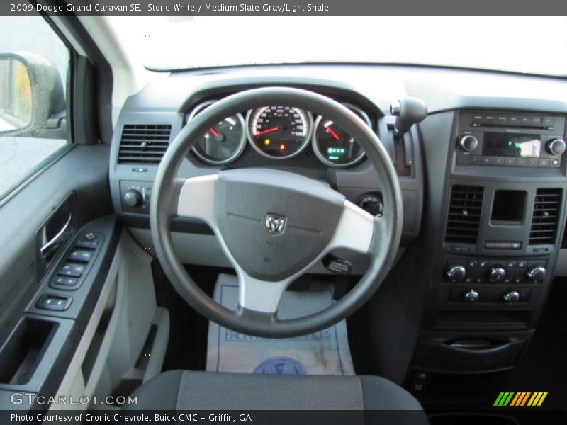 Stone White / Medium Slate Gray/Light Shale 2009 Dodge Grand Caravan SE