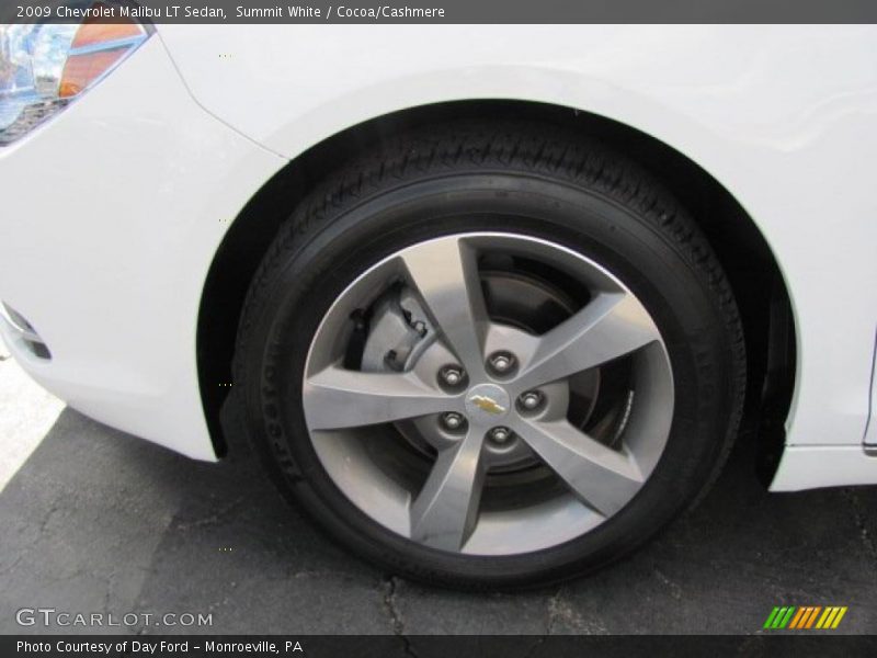 Summit White / Cocoa/Cashmere 2009 Chevrolet Malibu LT Sedan