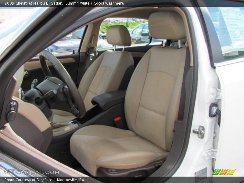 Summit White / Cocoa/Cashmere 2009 Chevrolet Malibu LT Sedan