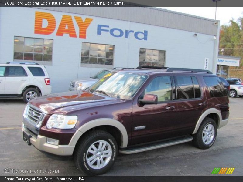 Dark Cherry Metallic / Camel 2008 Ford Explorer Eddie Bauer 4x4