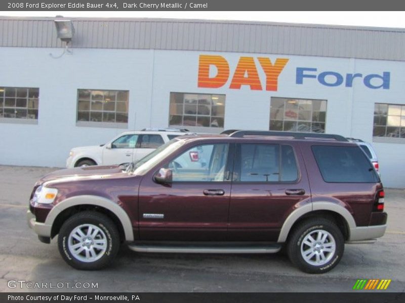 Dark Cherry Metallic / Camel 2008 Ford Explorer Eddie Bauer 4x4