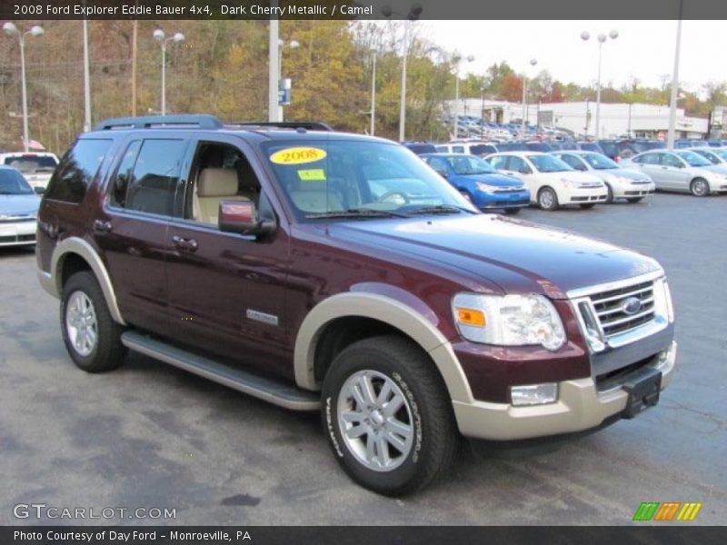 Dark Cherry Metallic / Camel 2008 Ford Explorer Eddie Bauer 4x4