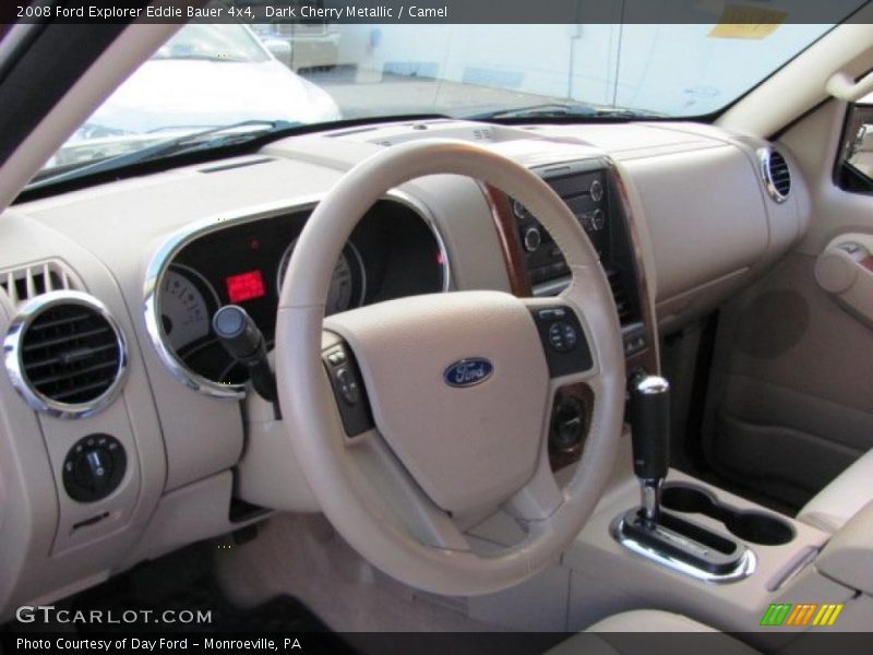 Dark Cherry Metallic / Camel 2008 Ford Explorer Eddie Bauer 4x4