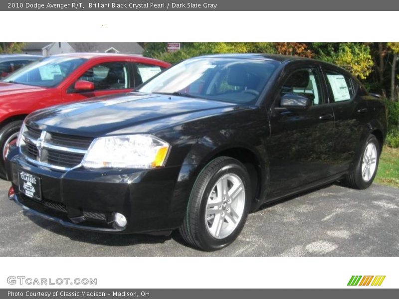 Brilliant Black Crystal Pearl / Dark Slate Gray 2010 Dodge Avenger R/T