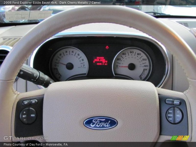 Dark Cherry Metallic / Camel 2008 Ford Explorer Eddie Bauer 4x4