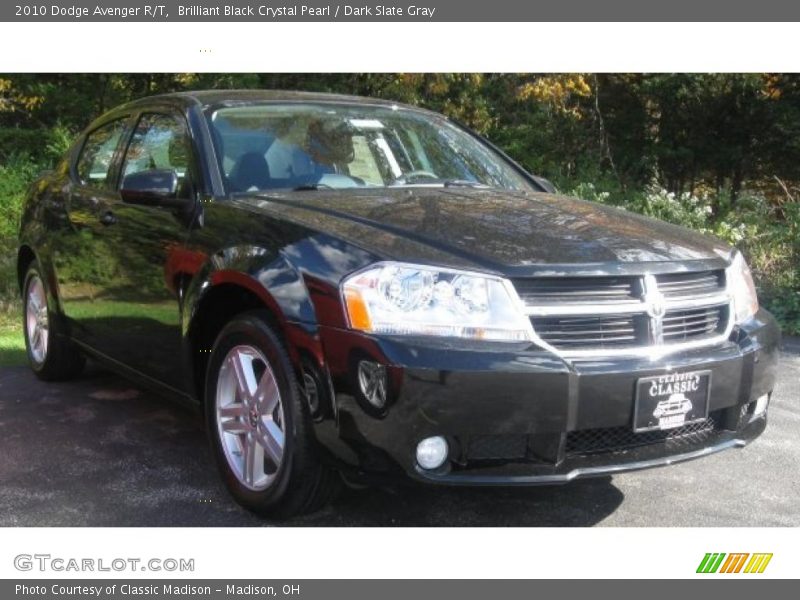 Brilliant Black Crystal Pearl / Dark Slate Gray 2010 Dodge Avenger R/T