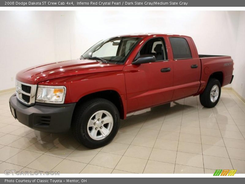 Inferno Red Crystal Pearl / Dark Slate Gray/Medium Slate Gray 2008 Dodge Dakota ST Crew Cab 4x4