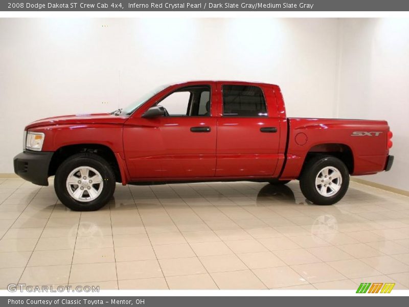 Inferno Red Crystal Pearl / Dark Slate Gray/Medium Slate Gray 2008 Dodge Dakota ST Crew Cab 4x4