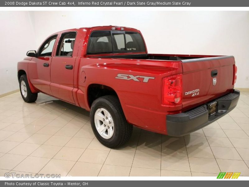 Inferno Red Crystal Pearl / Dark Slate Gray/Medium Slate Gray 2008 Dodge Dakota ST Crew Cab 4x4